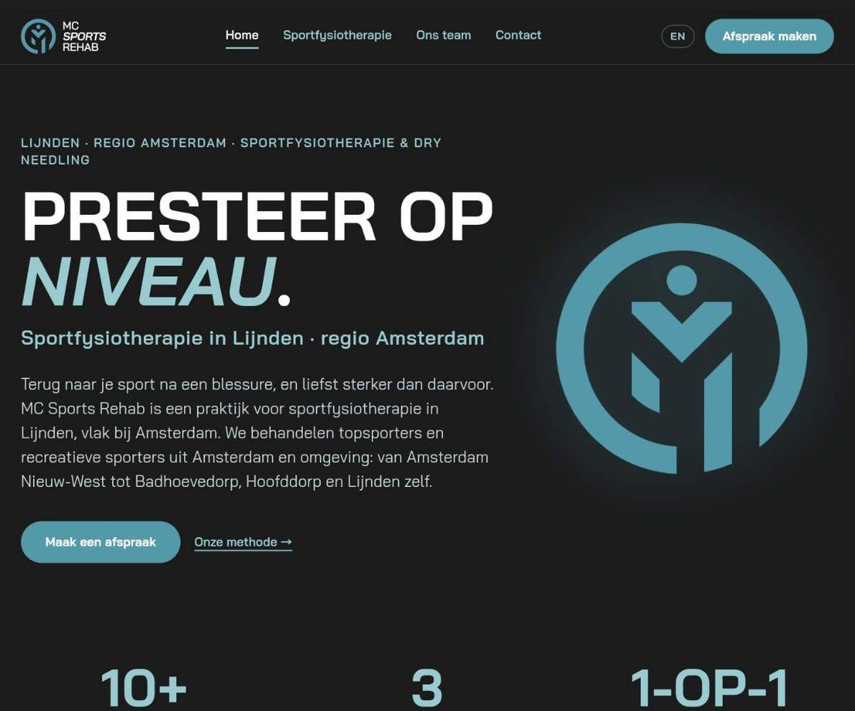 MC Sports Rehab website